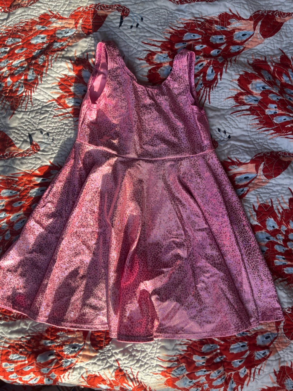 Pink Patterned girls Slip Dress - Fi&Me- Handmade
